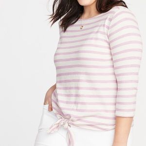 NWOT Old Navy Pink Stripe Relaxed Shirt